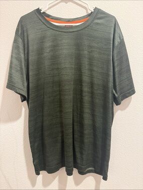 Zone Pro Men's Olive Heather Short Sleeve Tee with Orange Neck Trim